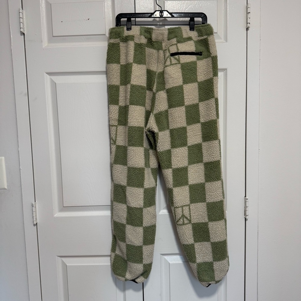 Saturdays NYC Green and White Polar Fleece Serai Trousers - Size large - Picture 9 of 14